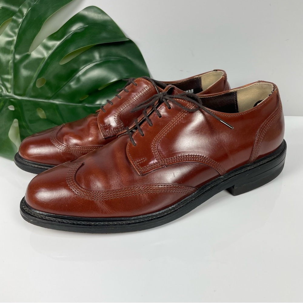 O’Sullivans Executive Imperials brown long wingtip Oxford shoes Sz 7.5 EE